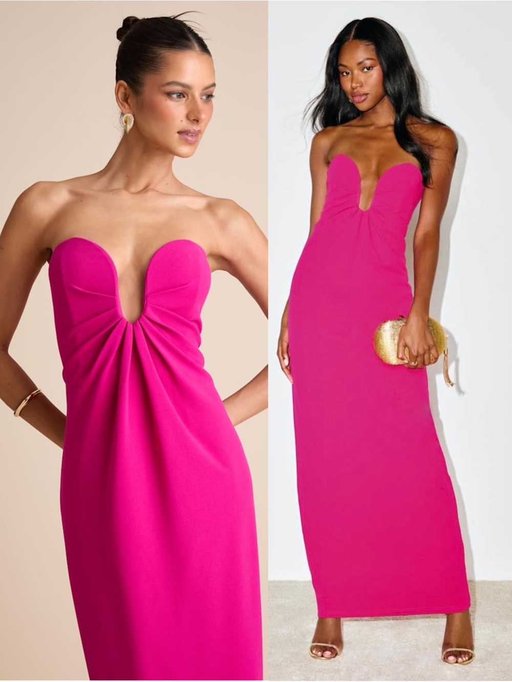 LULUS Strapless Ruched U-Cutout Sweetheart Neck Old Money Wedding Guest Dress S